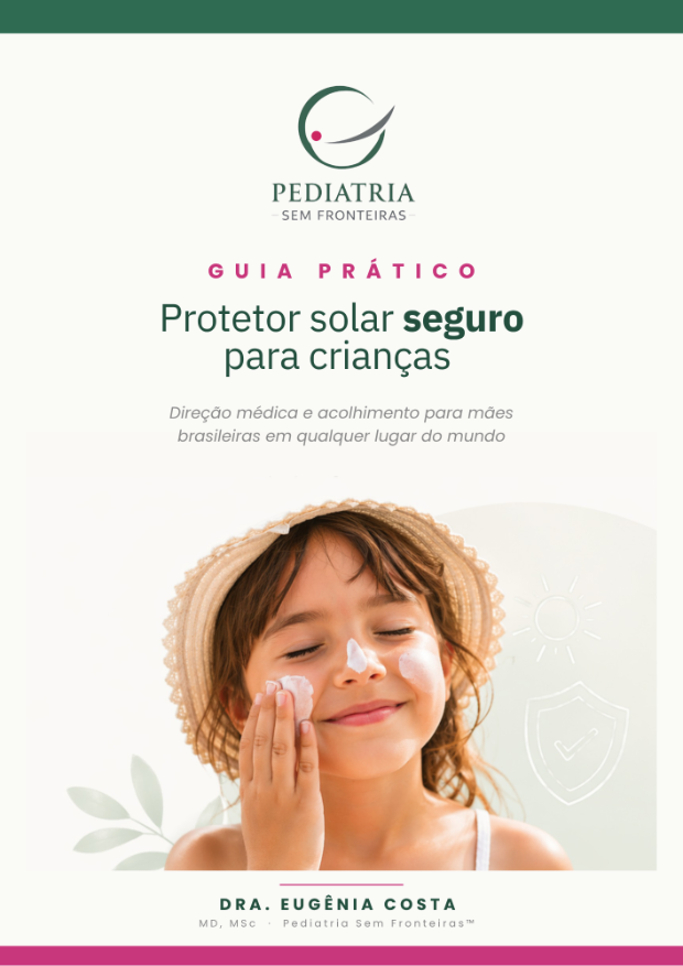 E-book Protetor solar seguro para crianças — Pediatria Sem Fronteiras™